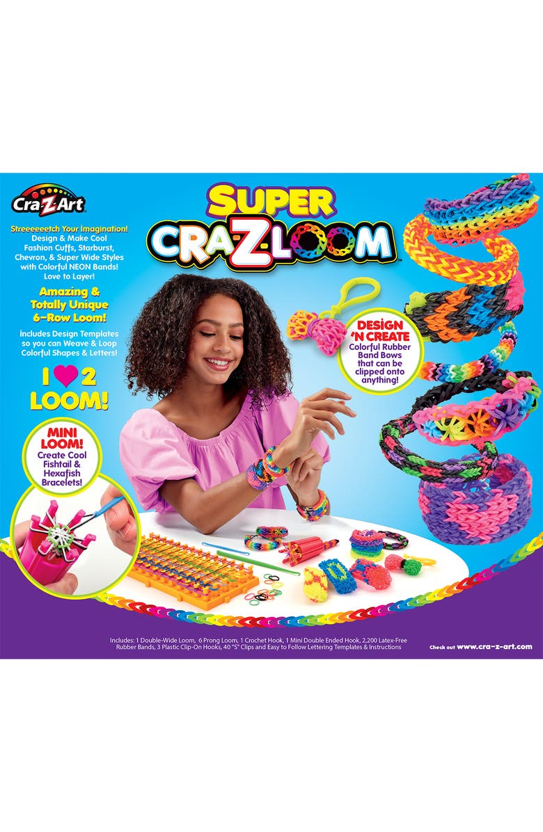 Cra-Z-Loom Diy Bracelet Loom Kit 2200 Latex Free Color Bands, Alternate, color, Multicolored