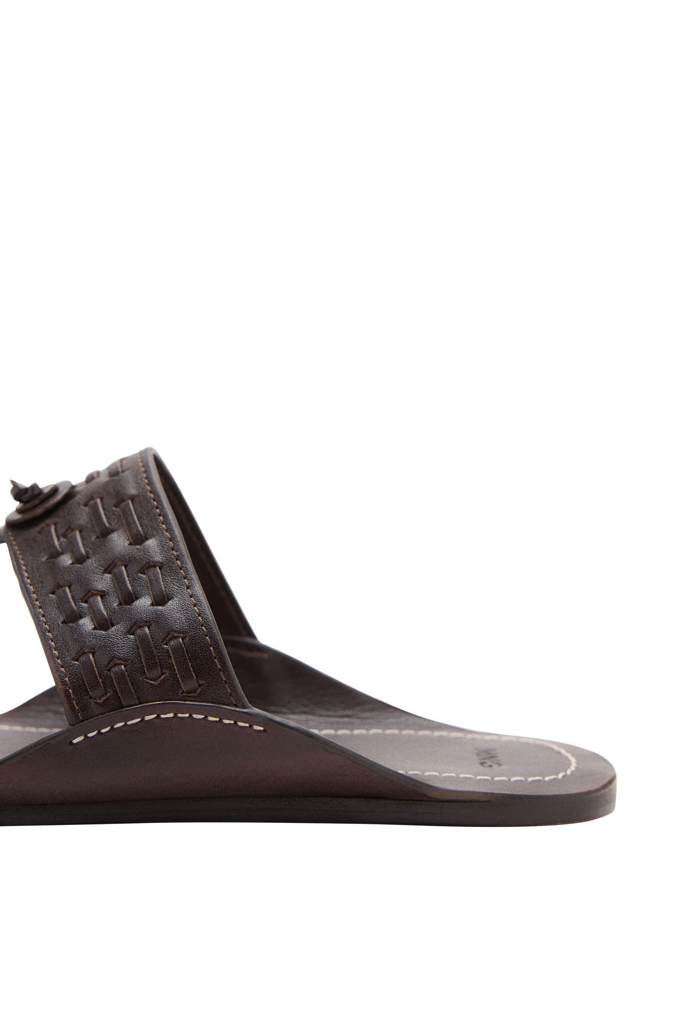 Woven Leather Sandal, Alternate, color, CHOCOLATE