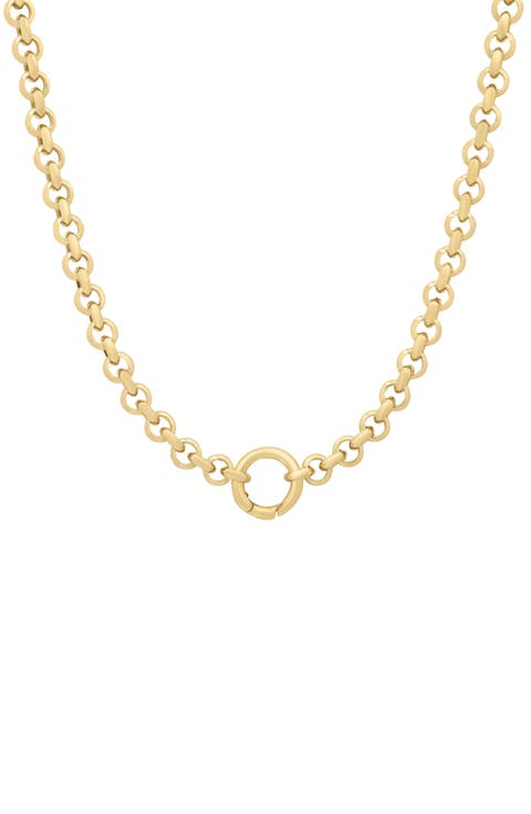 18k Gold Connector Chain Necklace