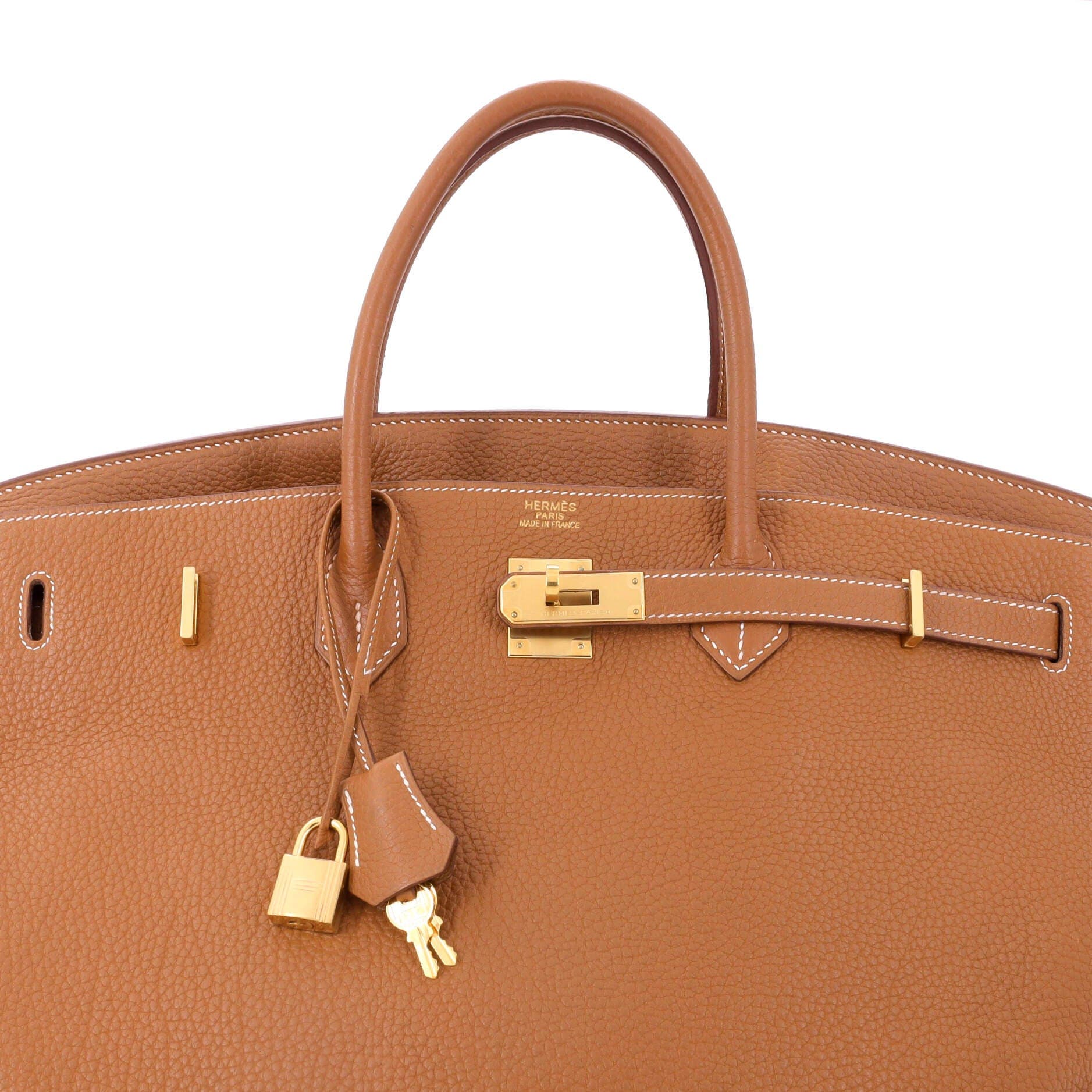 Pre-Owned Hermes Birkin Handbag Brown Fjord with Gold Hardware 40, Alternate, color, 