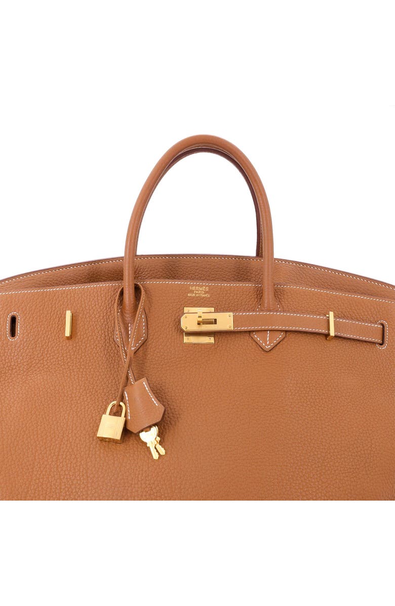 Pre-Owned Hermes Birkin Handbag Brown Fjord with Gold Hardware 40, Alternate, color,