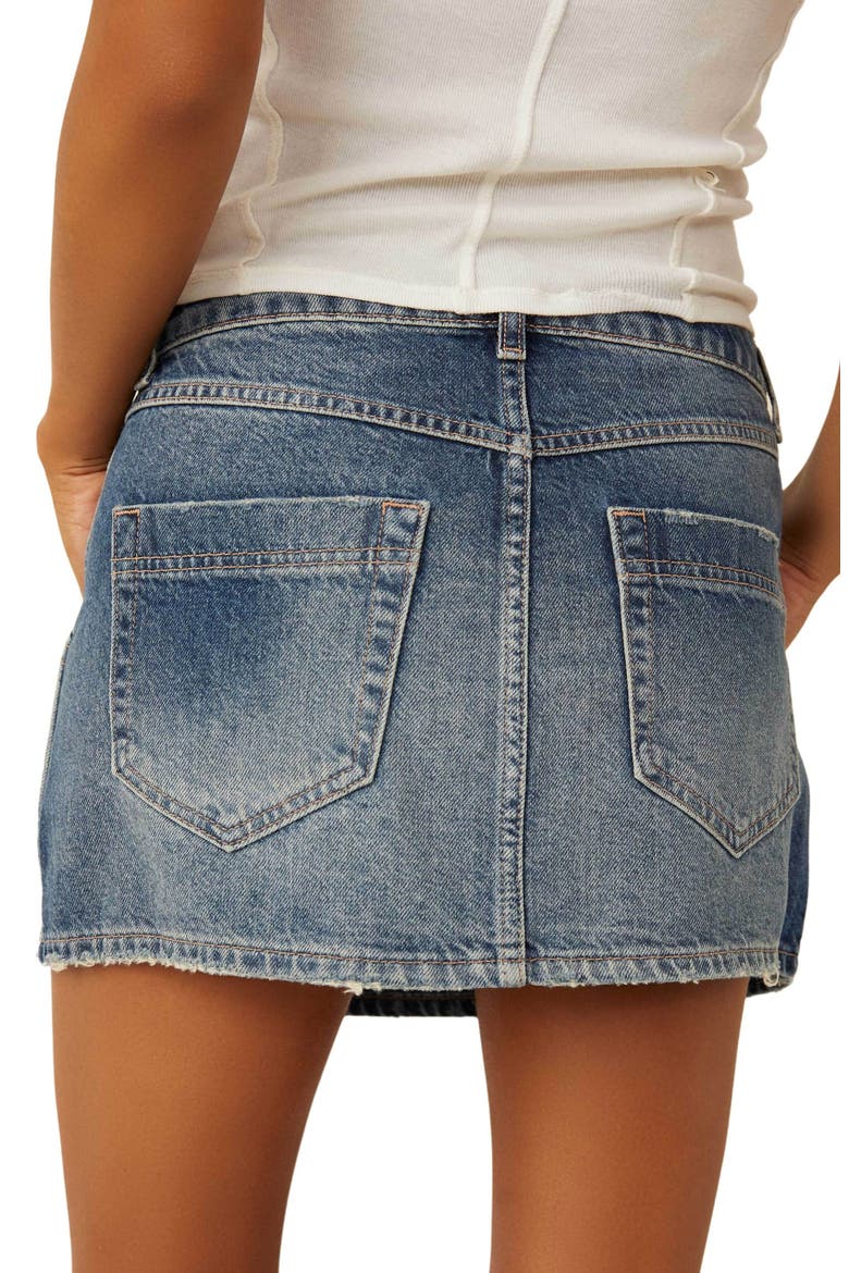 Wynne Denim Skirt, Alternate, color, CORNFLOWER