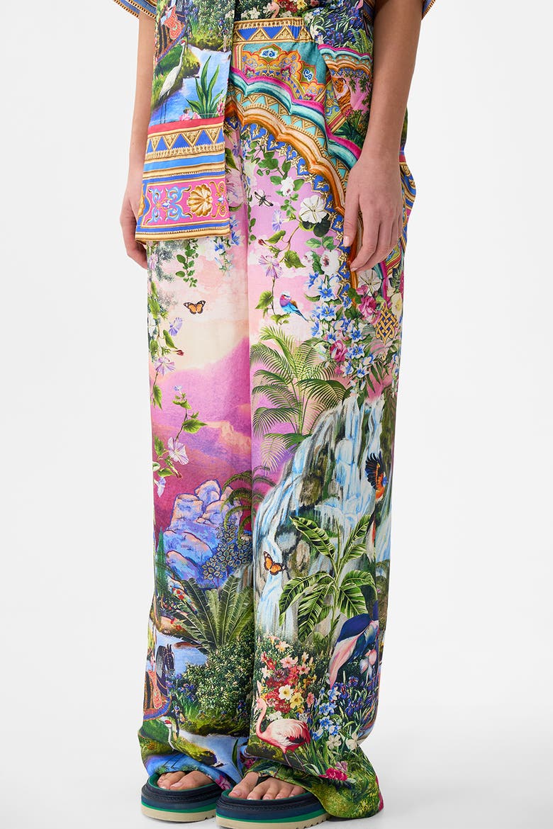 Button Front Lounge Pant, Alternate, color, Turkish Delight