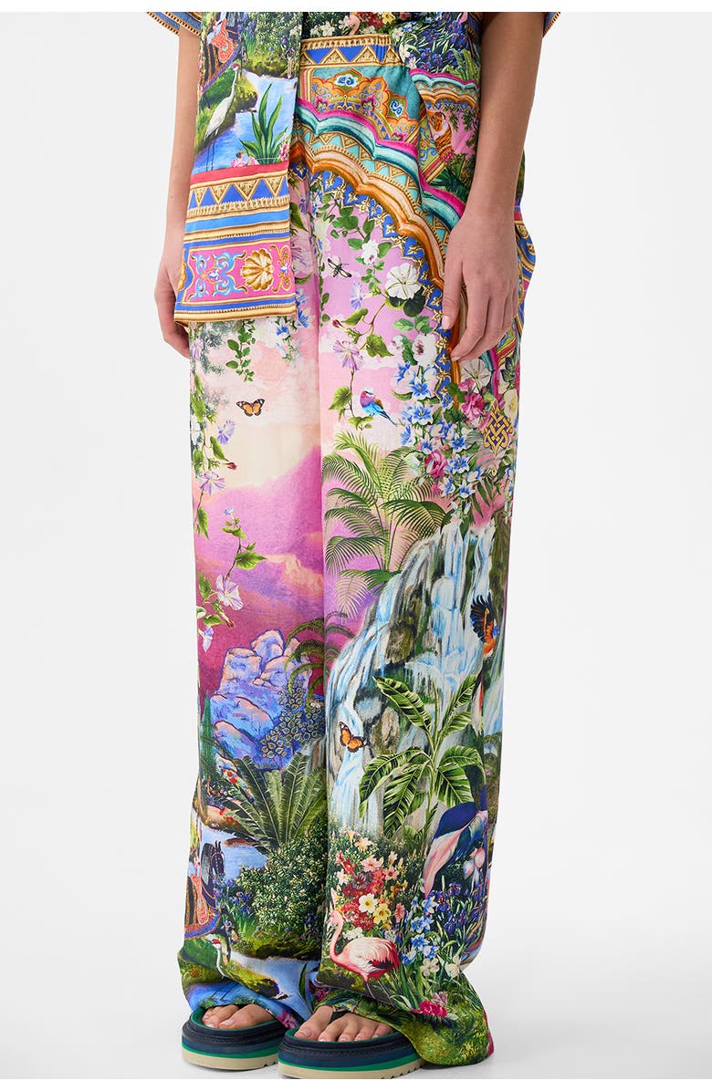 Camilla Button Front Lounge Pant, Alternate, color, Turkish Delight