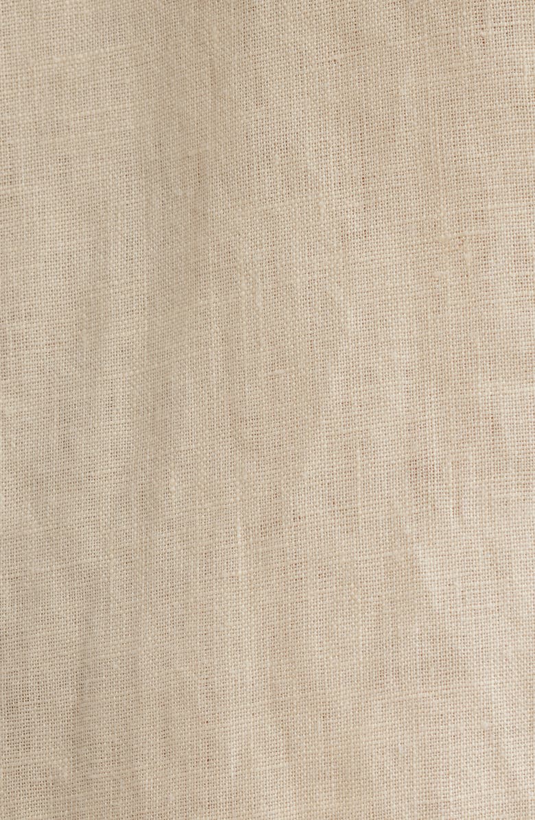 MANGO Contrast Detail Linen Top, Alternate, color, Ecru