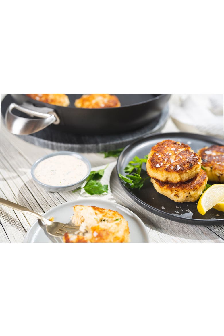 Professional 12.5 Inch Chef's Pan With Lid, 4.25 Quart, Alternate, color, Black