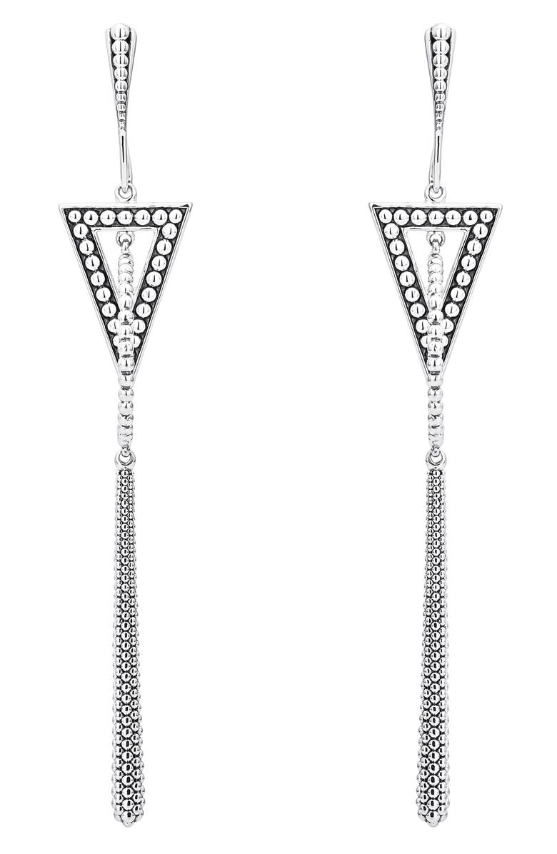 LAGOS Signature Caviar Triangle & Circle Drop Earrings, Main, color,