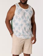 True Nation by DXL Big & Tall Palm Tree Sleeveless T-Shirt V2