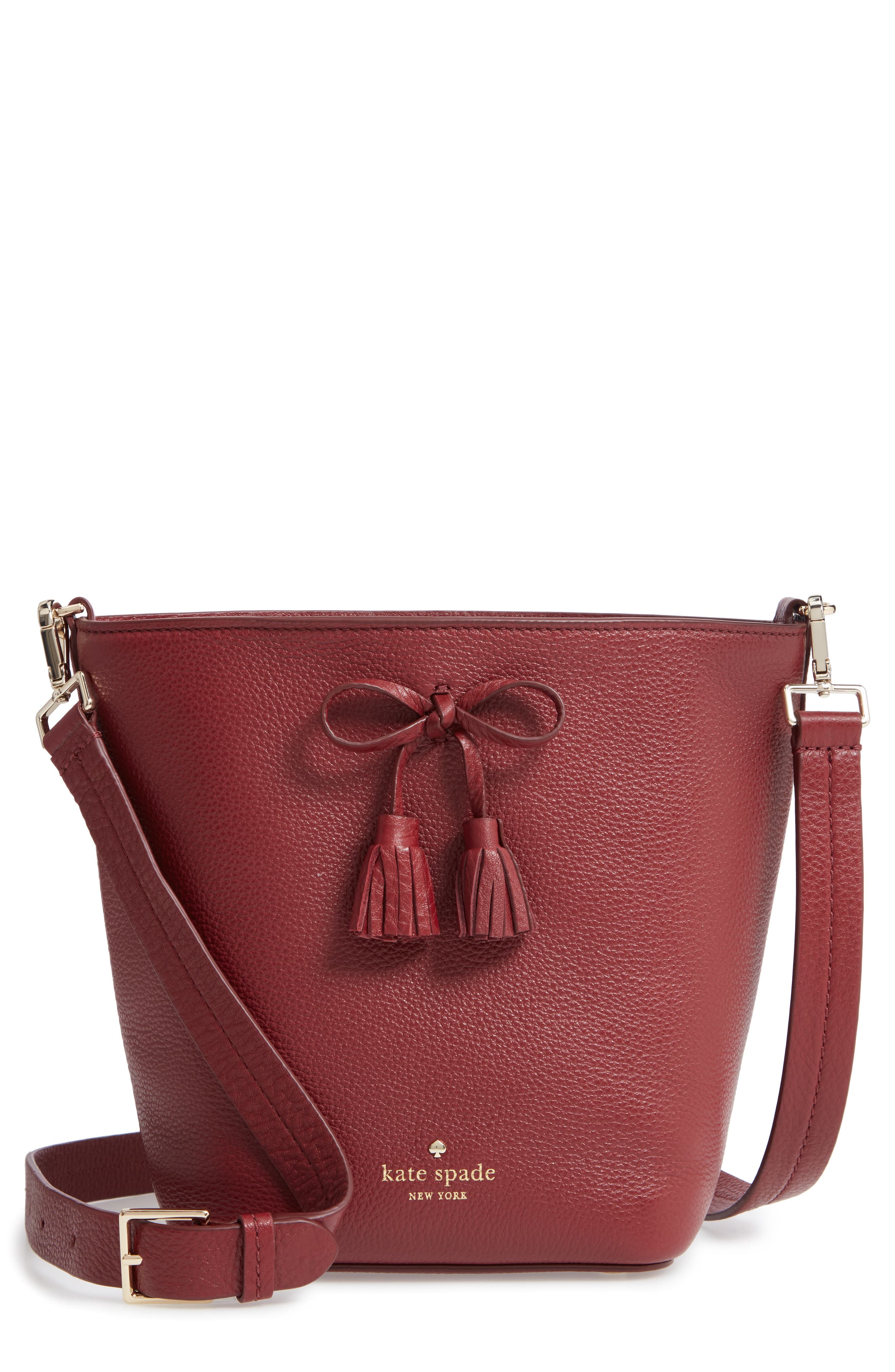hayes street - vanessa leather shoulder bag, Main, color, SIENNA