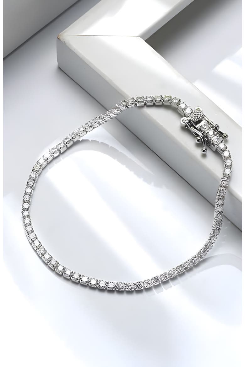 Classic Tennis Bracelet, Alternate, color, Silver