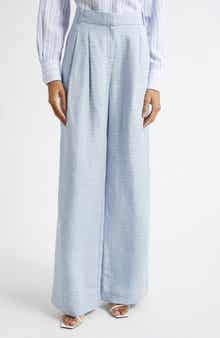 Oscar Wide Leg Linen Blend Pants