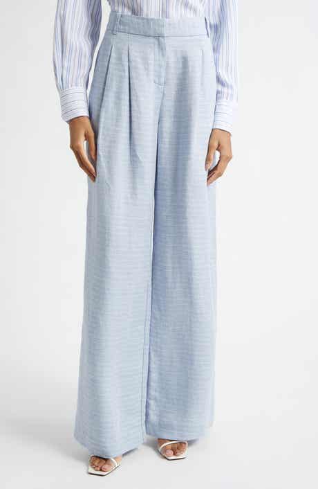 Oscar Wide Leg Linen Blend Pants