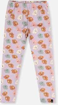 Deux par Deux Organic Cotton Poodle Back Pocket Elastic Waist Leggings