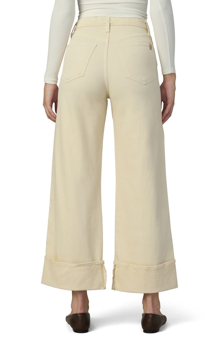 Joe's The Trixie Cuff High Waist Wide Leg Trouser Jeans, Alternate, color, Creme Brulee