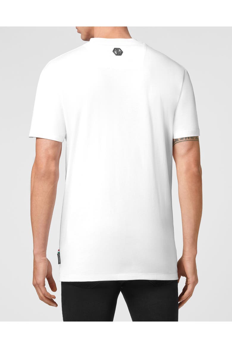 Jersey T-Shirt Round Neck Ss Skeleton Men, Alternate, color, white