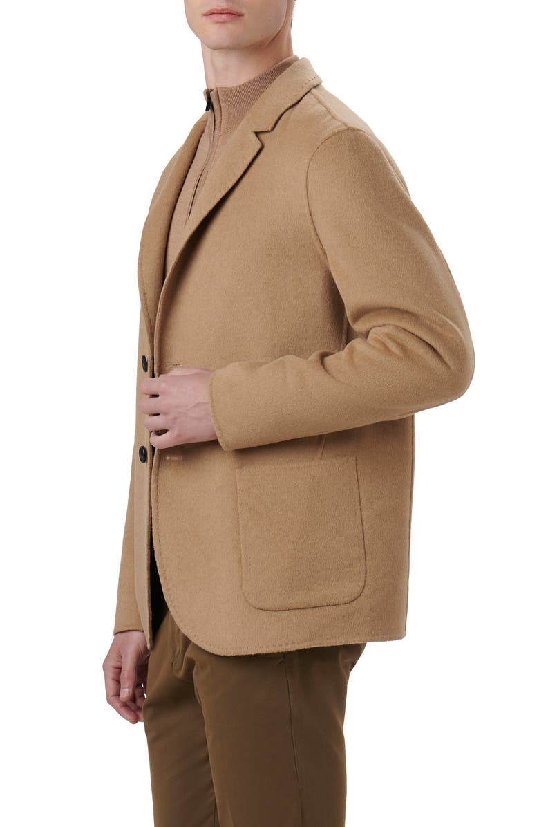 Bugatchi Wool Blend Double Button Blazer, Alternate, color, Camel