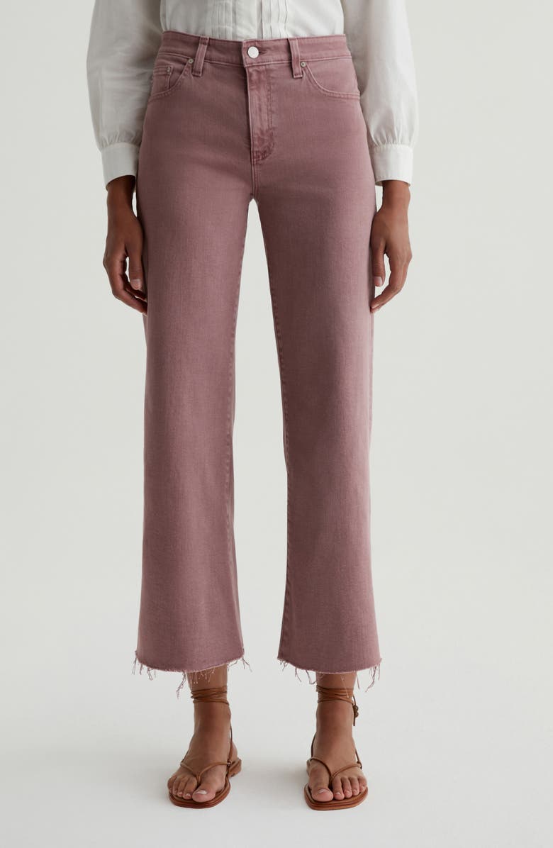 AG Saige Ankle Wide Leg Jeans, Main, color, Sulfur Dusty Mauve