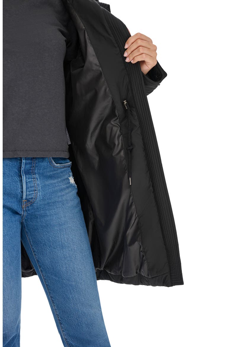Diamond Quilted Water Resistant Parka, Alternate, color, BLACK