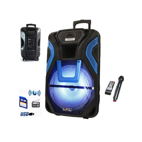 15in Rechargeable Bluetooth Portable Party PA Speaker System