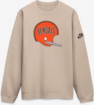 Nike Men's Nike Sand Cincinnati Bengals I-Formation Rewind Club Crew Sweatshirt