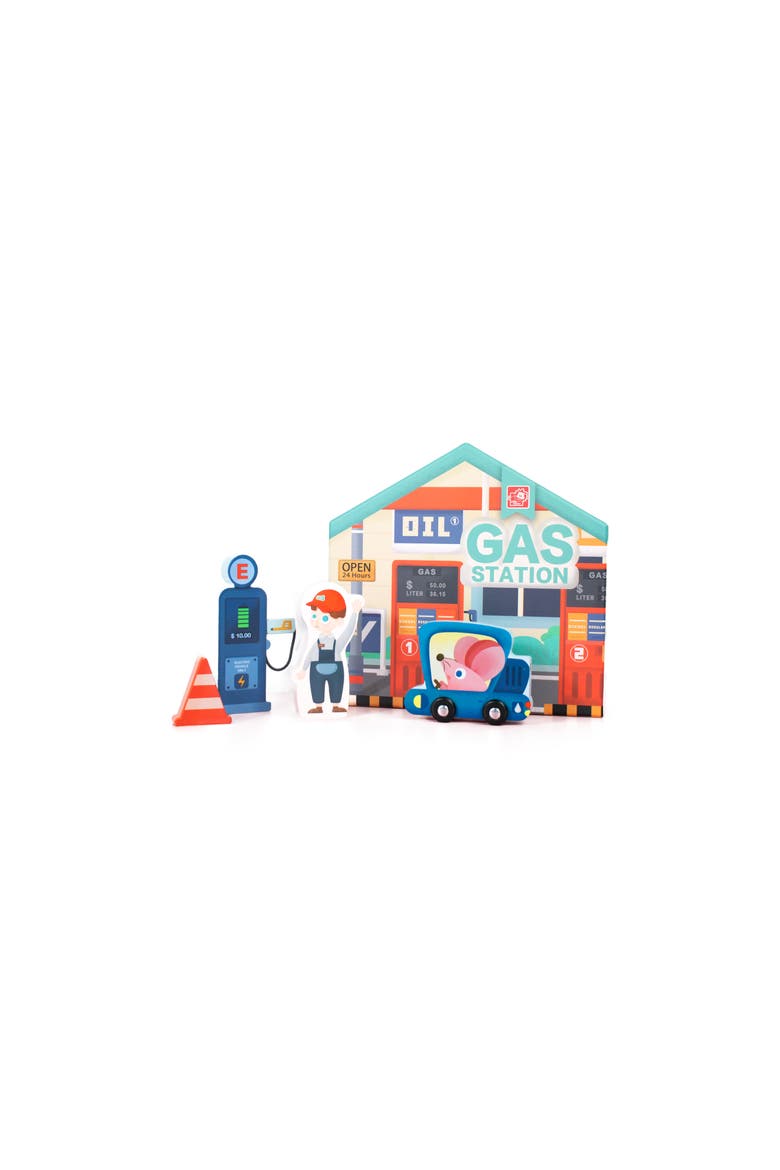 City Gas Station, Main, color, Blue
