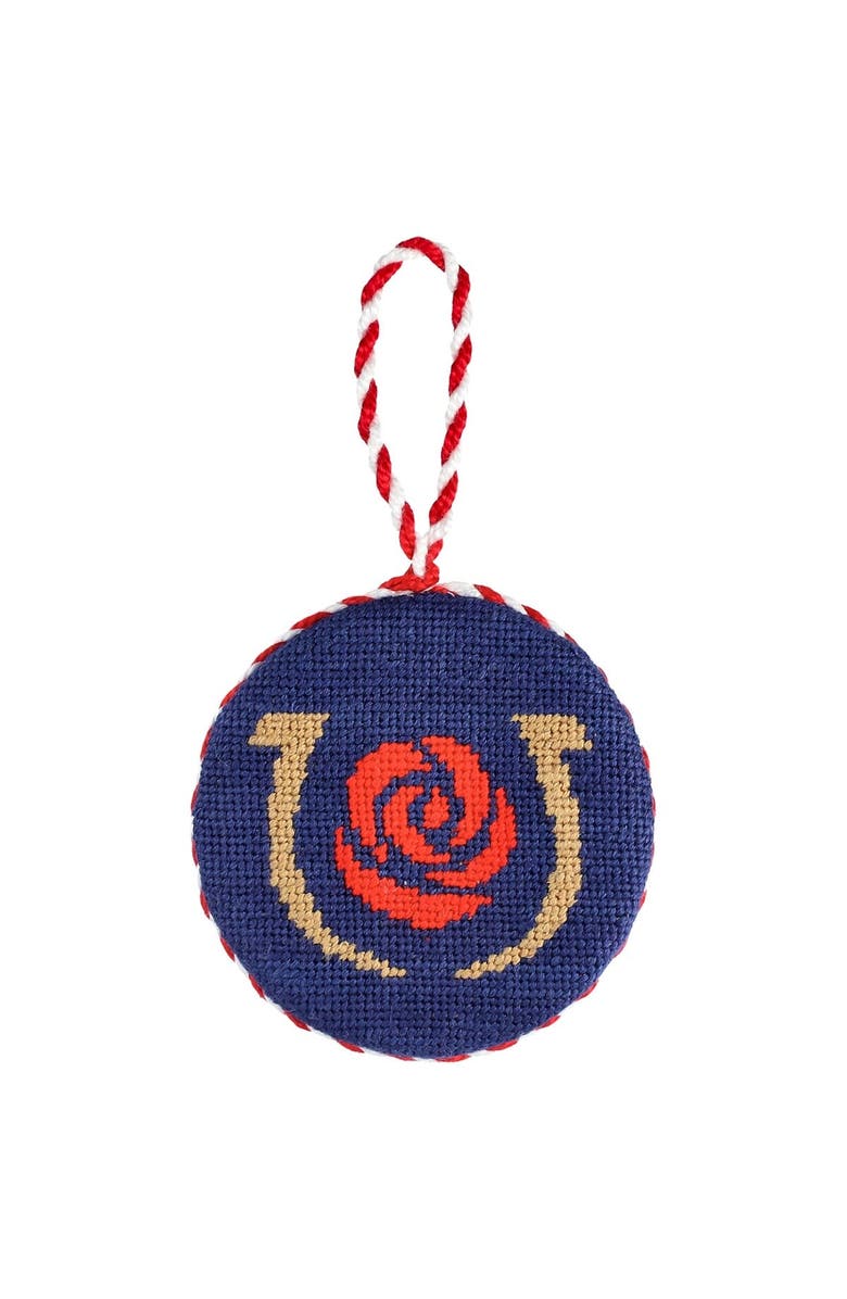 Smathers & Branson Kentucky Derby Needlepoint Ornament, Main, color, Navy