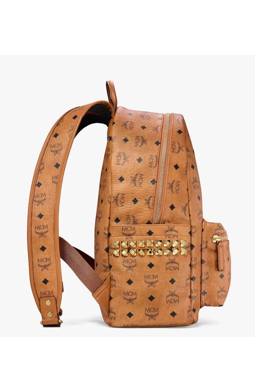 Mcm Stark Side Studs Backpack In Brown