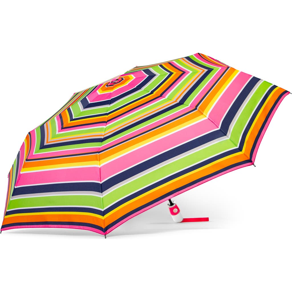 ShedRain Stripe Auto Open Compact Umbrella in Pink Stripe  product