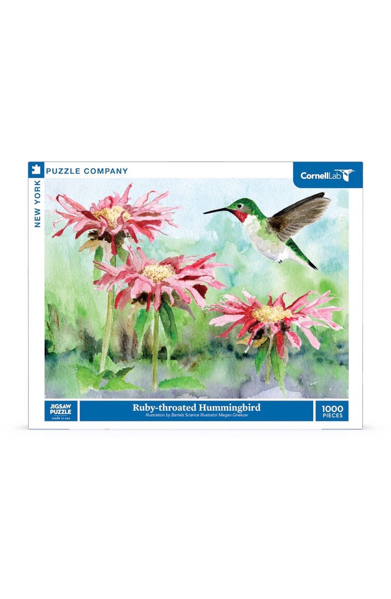 NEW YORK PUZZLE COMPANY Ruby-throated Hummingbird 1000 Piece Puzzle, Main, color, NO COLOR
