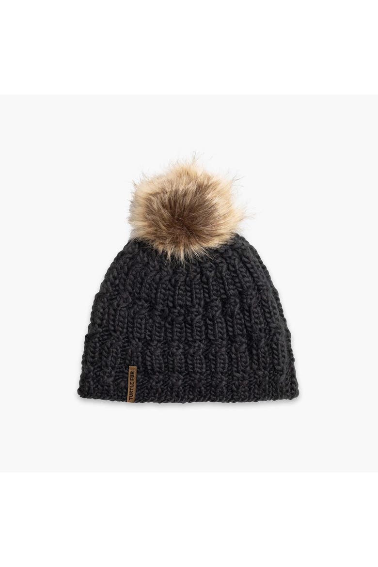 Fifi Wool Pom Beanie, Main, color, Black
