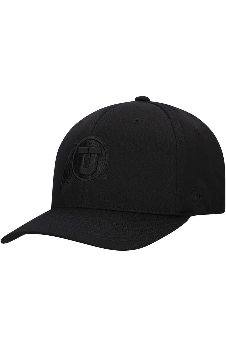 TOP OF THE WORLD Men's Top of the World  Black Utah Utes Reflex Performance Flex Hat, Main, color, 