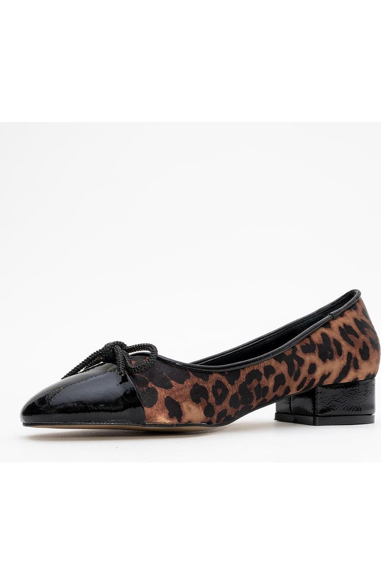 Prologue Shoes Julien Bow Detail Block Heel Flat, Alternate, color, Leopard