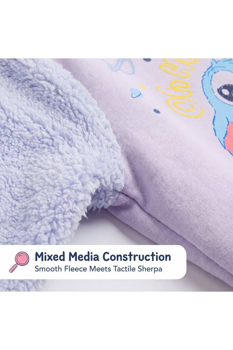 Lilo & Stitch 2-Piece Fleece Sweatshirt and Leggings Set, Alternate, color, Stitch Lilac Blue