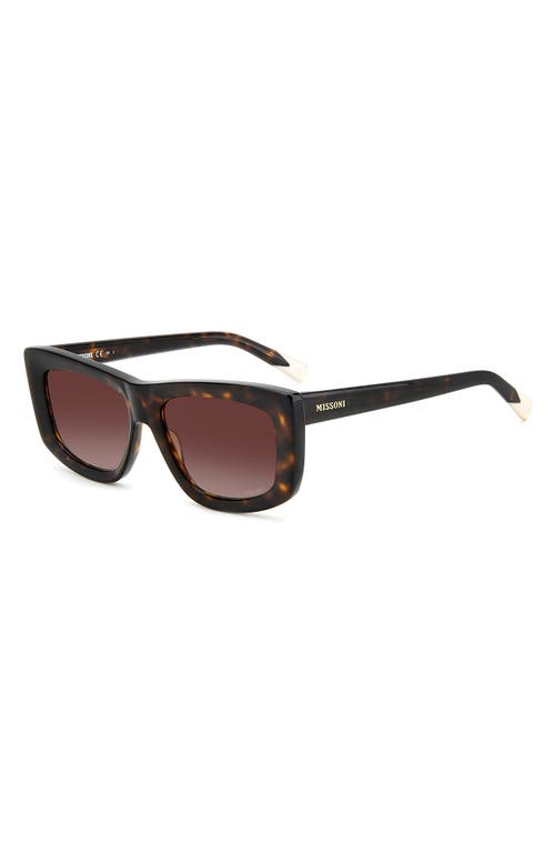 Missoni 60mm Gradient Rectangular Sunglasses In Brown
