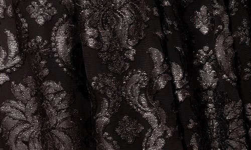 Kiyonna Radiant Opulence Mixed Media Ballgown In Black