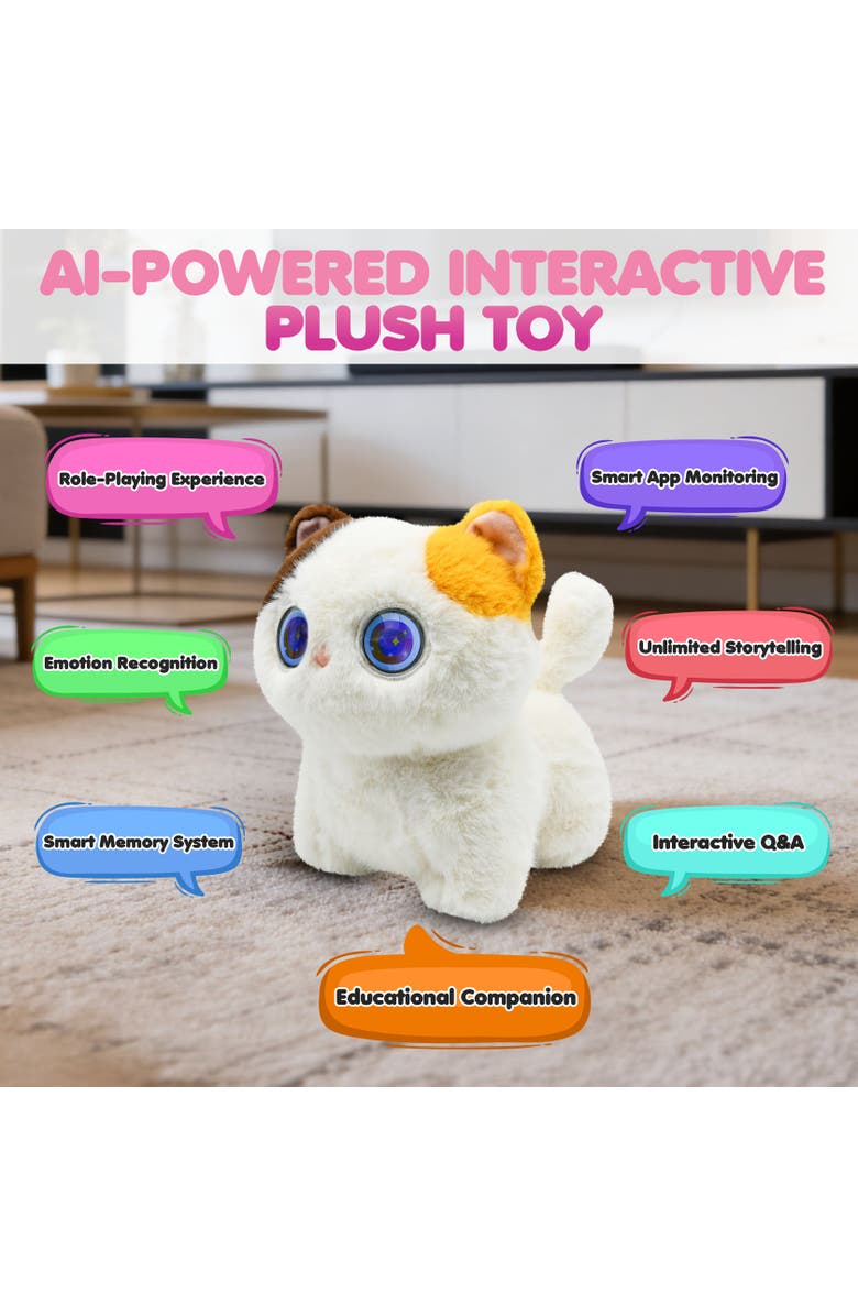 CONTIXO AI Plush Cat, Alternate, color, Black