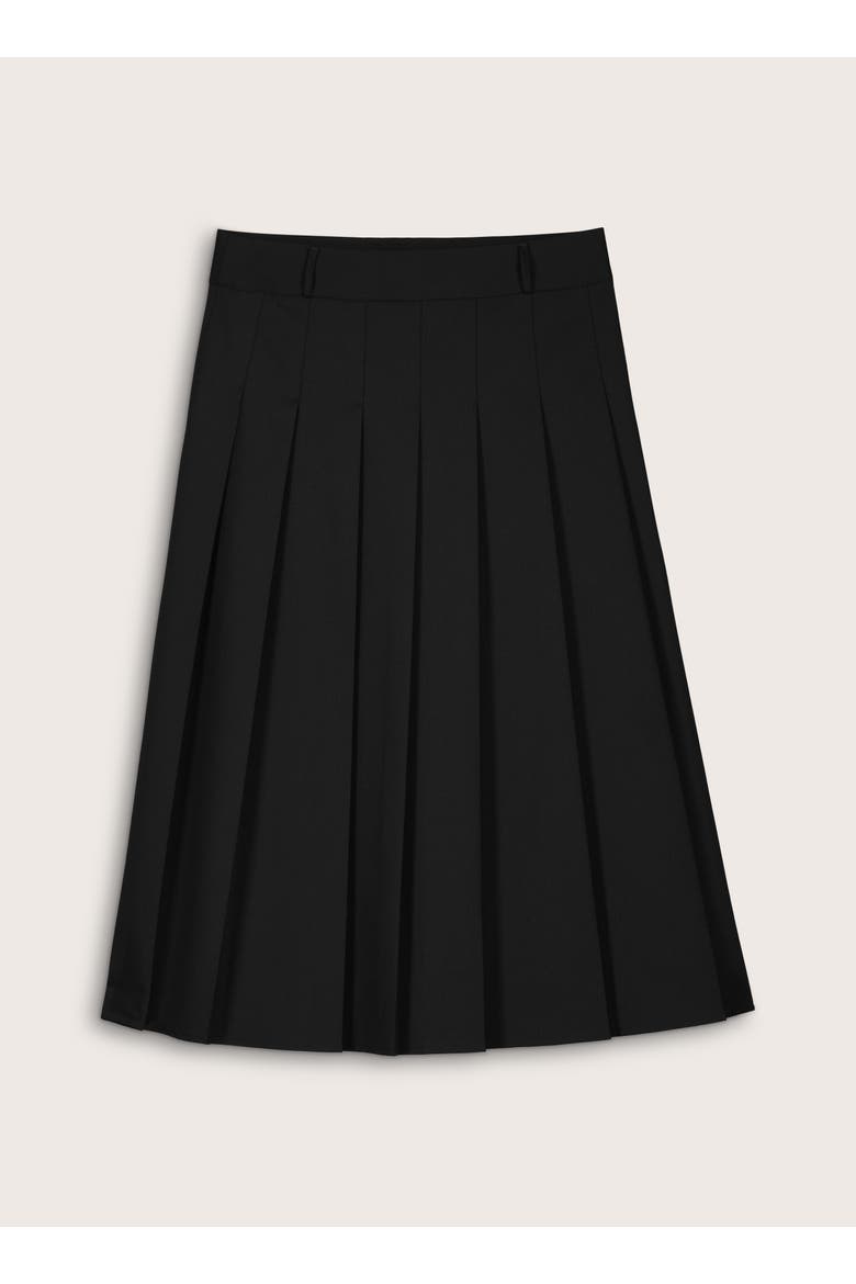 Pam Wool Blend Pleated Midi Skirt, Alternate, color, Caviar Black