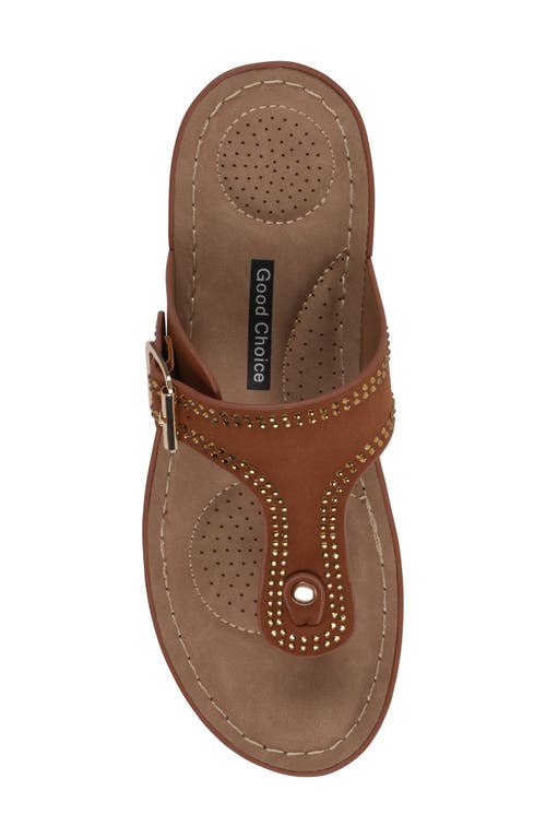 Gc Shoes Alani Wedge Sandal In Cognac