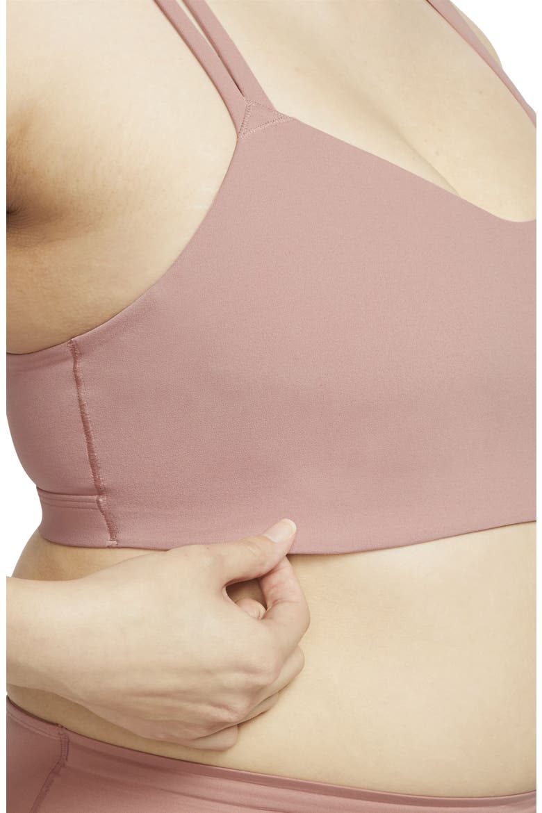 Zenvy Strappy Light-Support Padded Sports Bra, Alternate, color, RED STARDUST/ WHITE