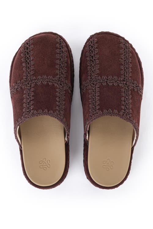The Sak Bryn Slip On Clog In Mahogany Patch