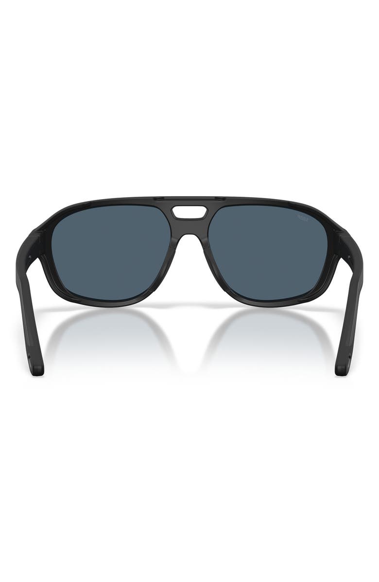 Costa Del Mar Street Heat 55mm Polarized Rectangular Sunglasses, Alternate, color, Matte Black/ Grey