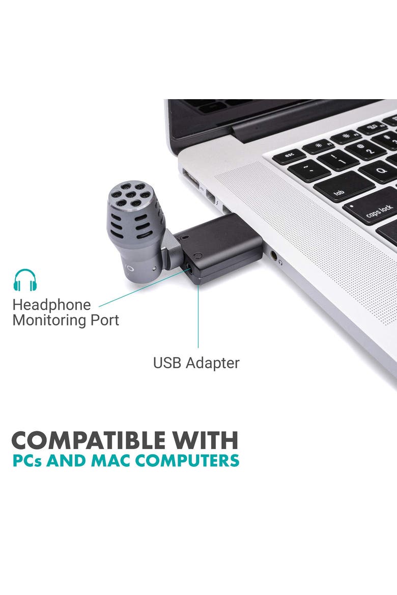 DOM2-USB Mini Omnidirectional USB Computer Microphone for PC and Mac, Alternate, color, Black
