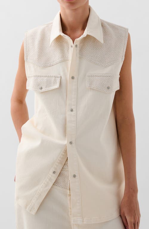 Scalpers White Trize Vest In Neutral