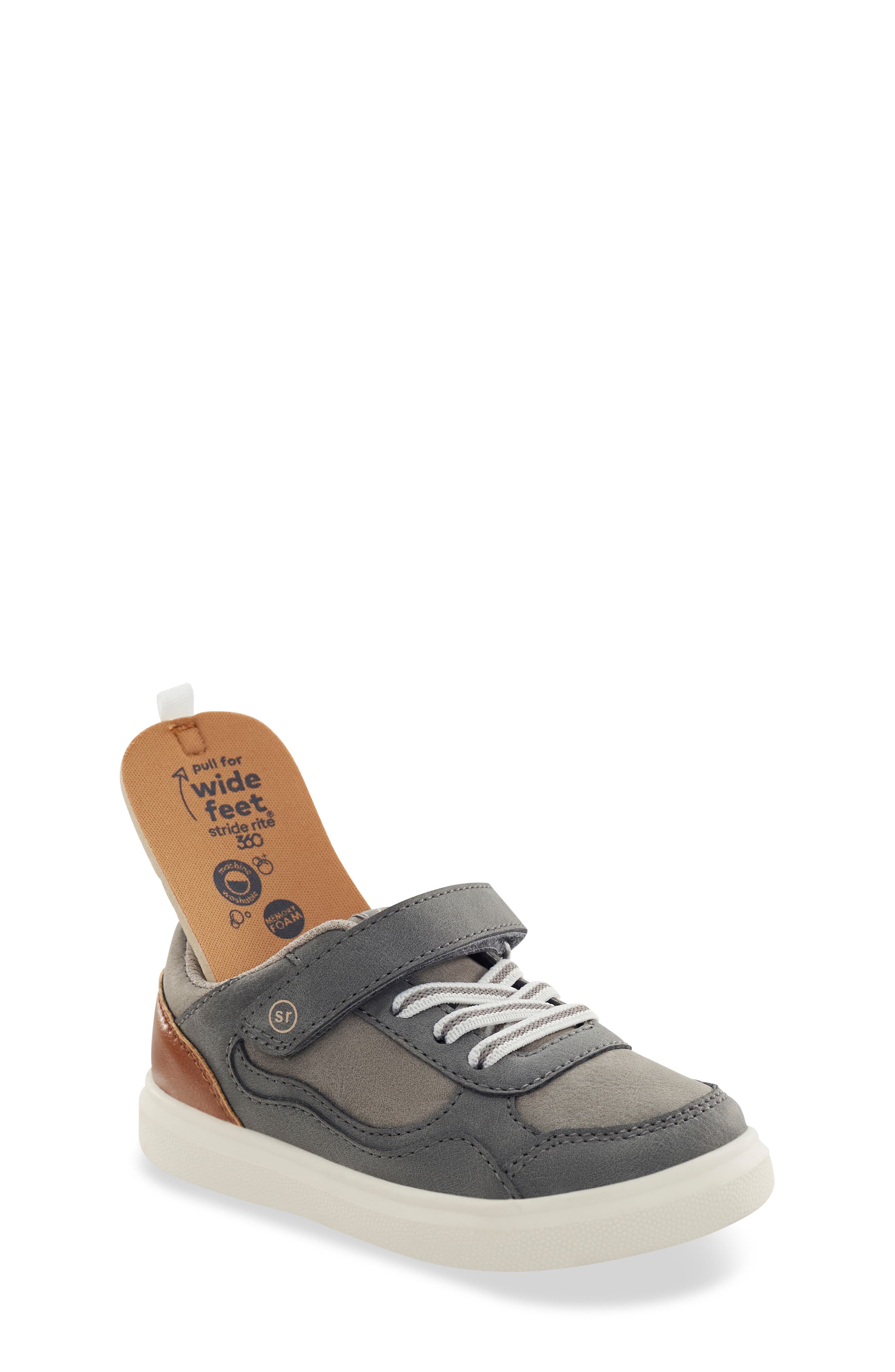 Stride Rite Kids' Nate Sneaker, Alternate, color, Grey