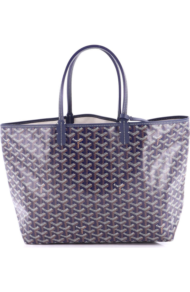Pre-Owned Goyard Saint Louis Tote Coated Canvas PM, Main, color, Blue