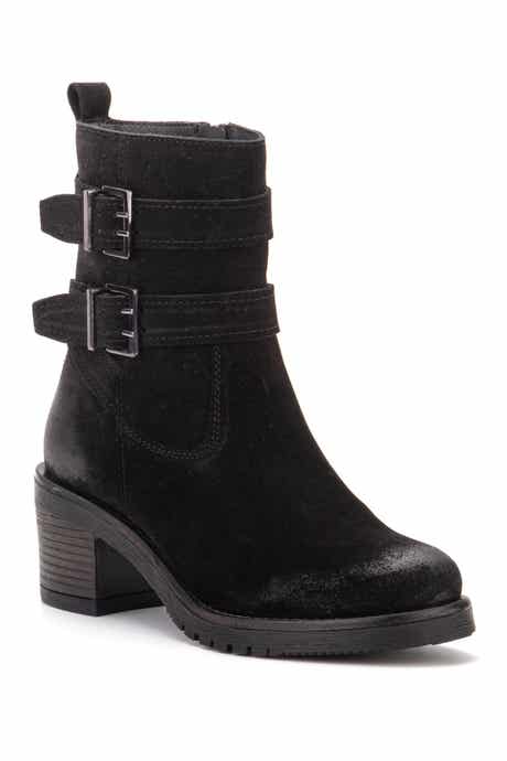 VINTAGE FOUNDRY Charmaine Buckled Leather Bootie