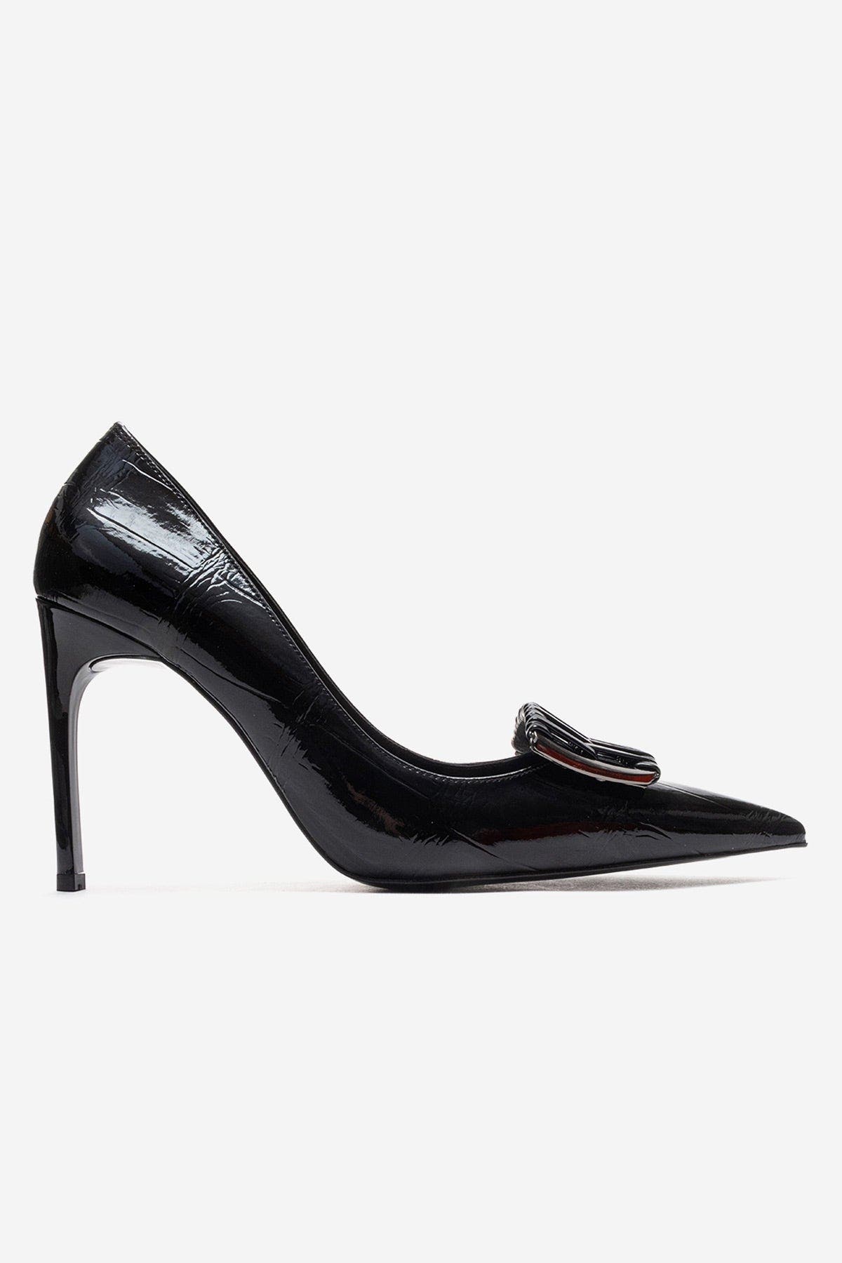 Prologue Shoes Guerni Stiletto Pump, Alternate, color, Black Print