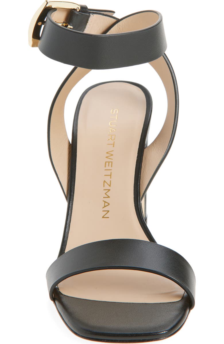 Stuart Weitzman Sai Ankle Strap Sandal, Alternate, color, Black