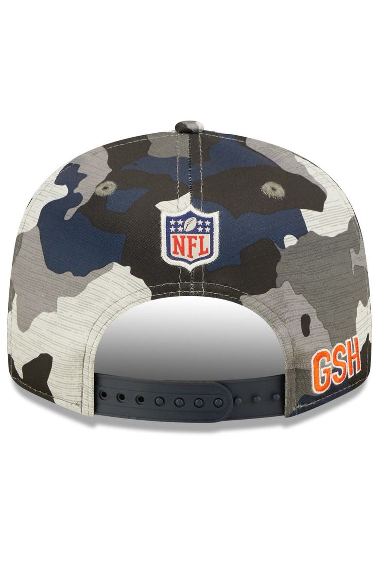 Men's New Era Camo Chicago Bears 2022 NFL Training Camp Official Script 9FIFTY Snapback Adjustable Hat, Alternate, color, Camo