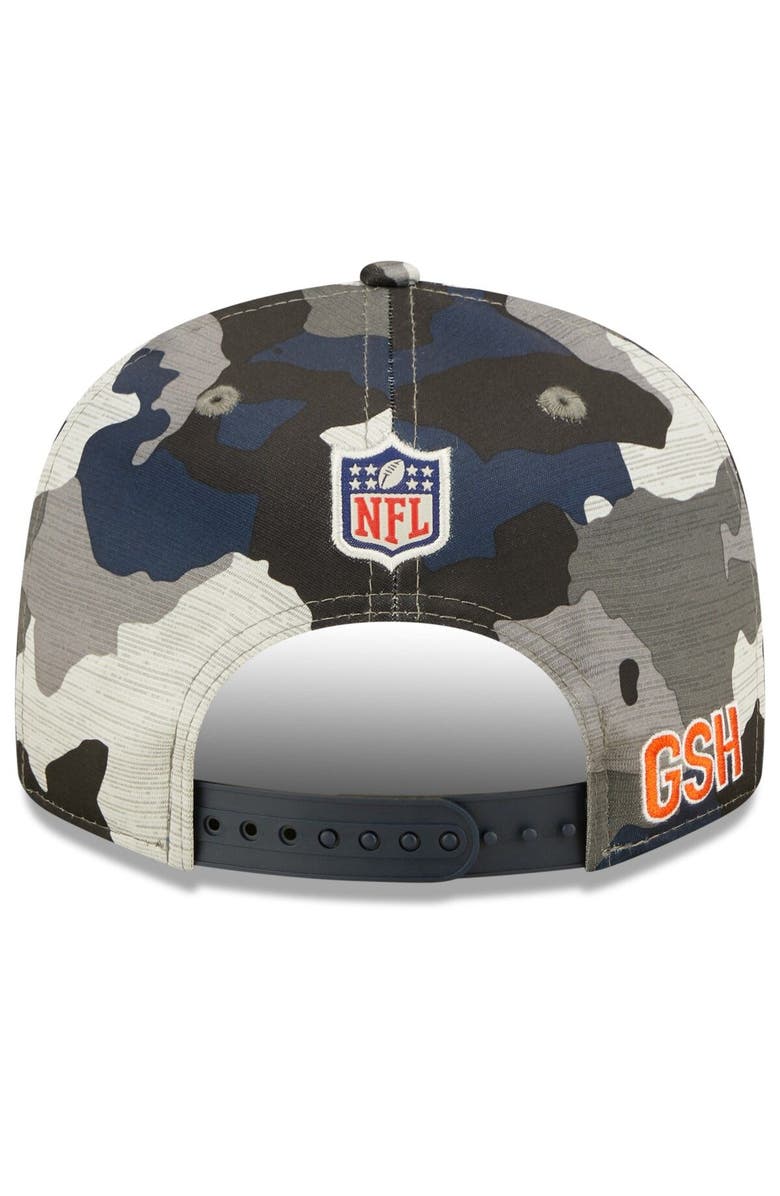 New Era Men's New Era Camo Chicago Bears 2022 NFL Training Camp Official Script 9FIFTY Snapback Adjustable Hat, Alternate, color,